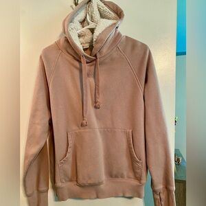 Sweatshirt with fleece lined hood